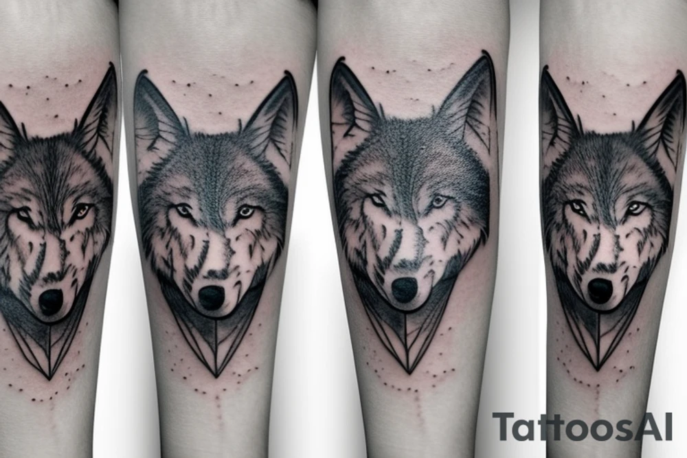 bio wolf tattoo idea