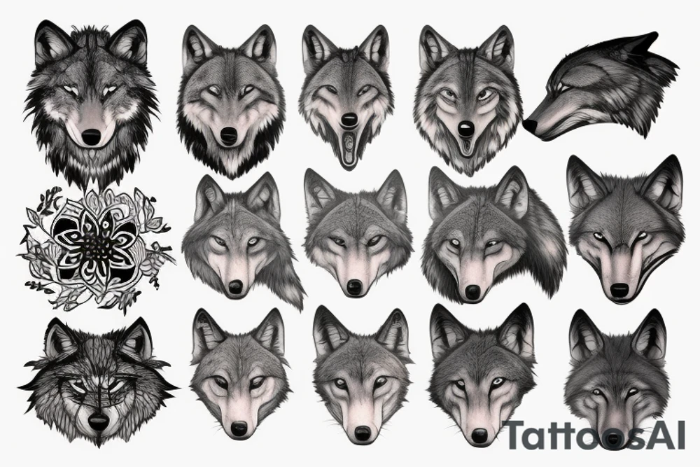bio wolf tattoo idea