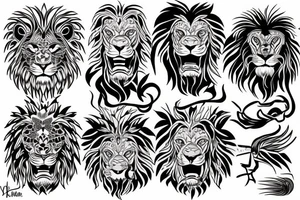lion head tattoo idea