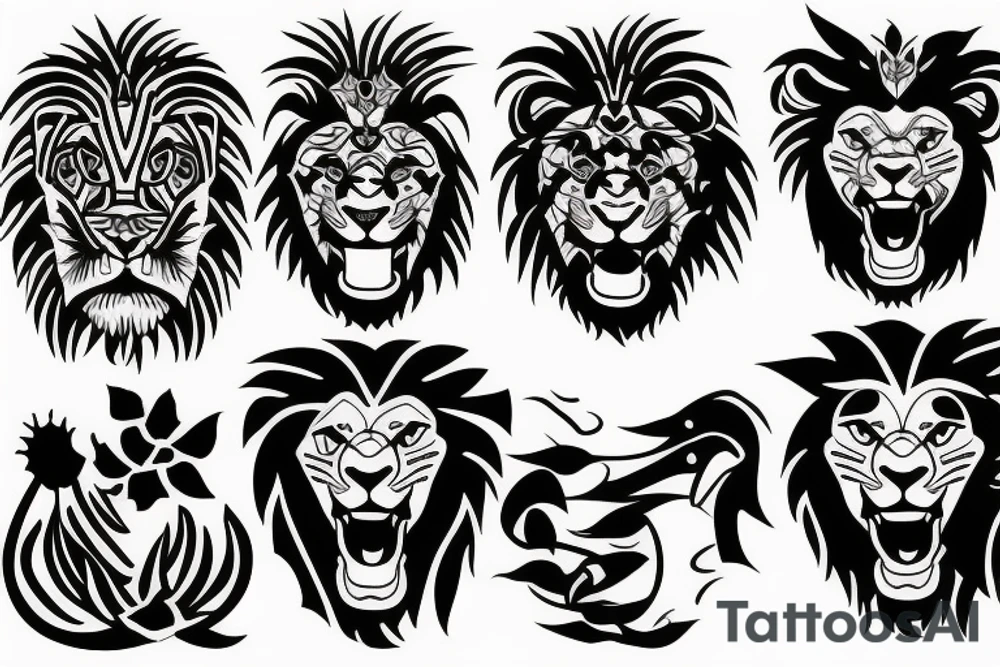 lion head tattoo idea