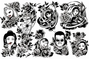 Father Mother Brothers Family tattoo idea