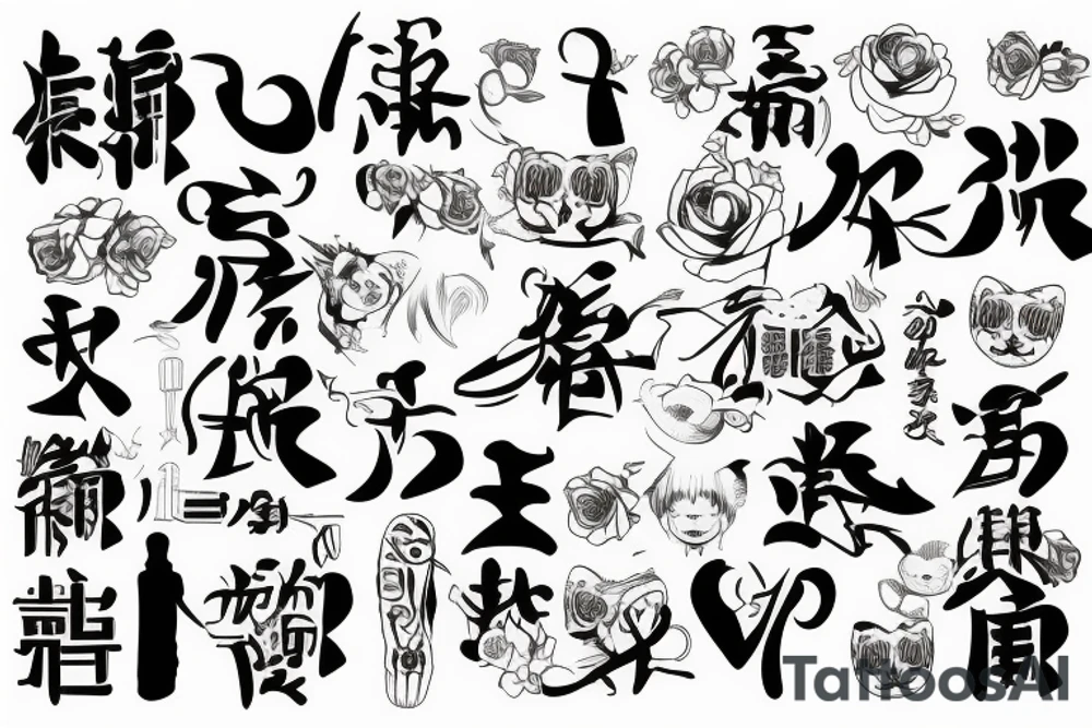 Father Mother Brothers Family in letters tattoo idea