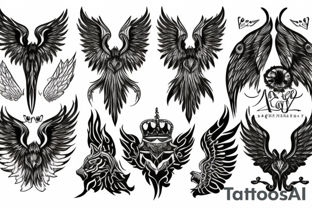 Lion with wings tattoo idea
