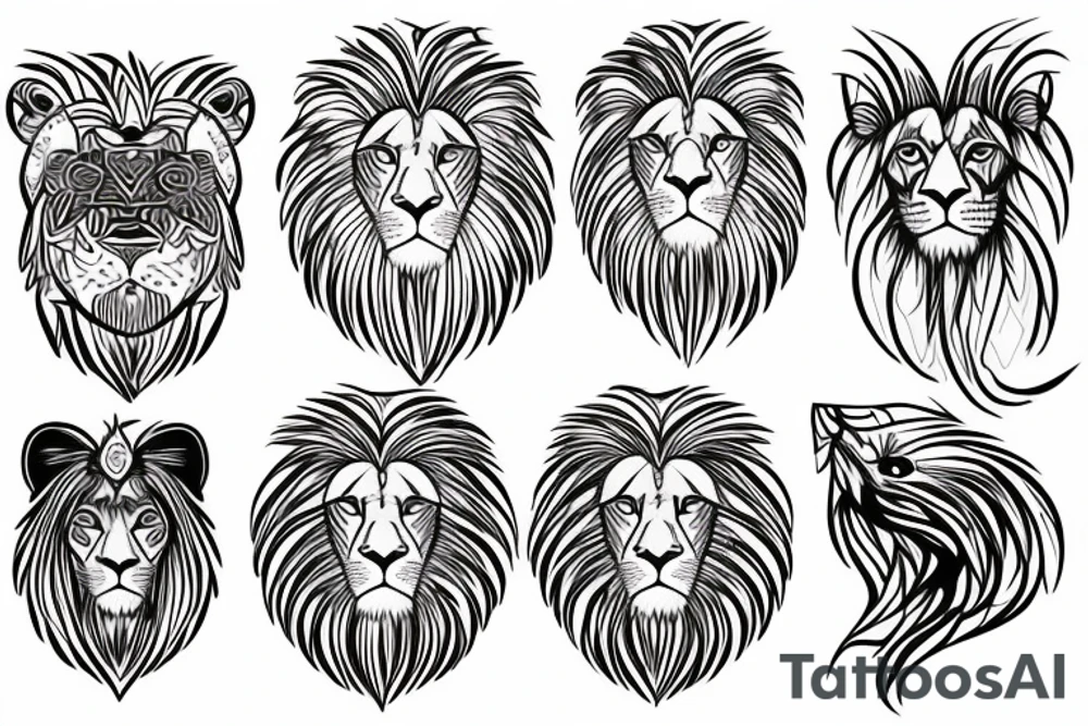 Lion on bird tattoo idea