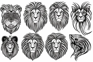 Lion on bird tattoo idea