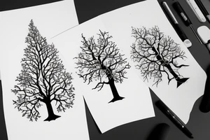 Tree split vertically tattoo idea