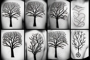 Tree split vertically tattoo idea