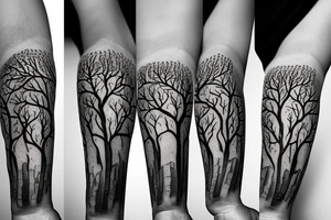 Tree split vertically tattoo idea