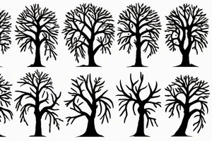 Tree cut in half tattoo idea
