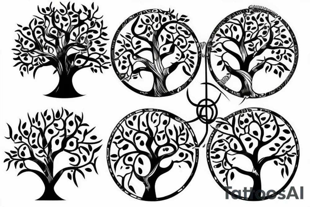 Circuitboard tree of life tattoo idea