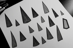Angular pointy tree tattoo idea