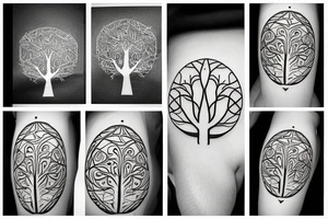 Angular tree of life tattoo idea