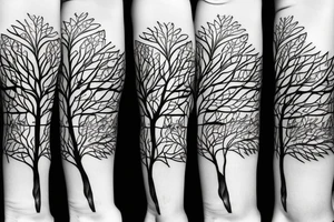 Angular tree of life tattoo idea