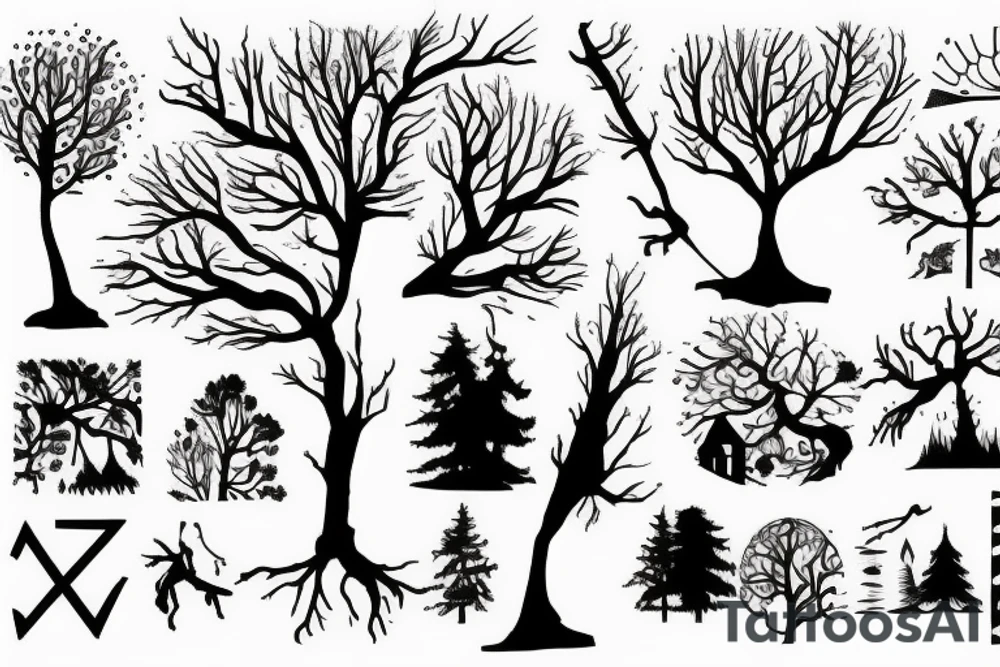 Left Half of a tree tattoo idea