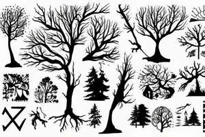 Left Half of a tree tattoo idea