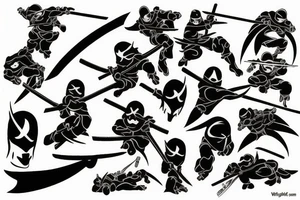 DARK NINJA tattoo idea