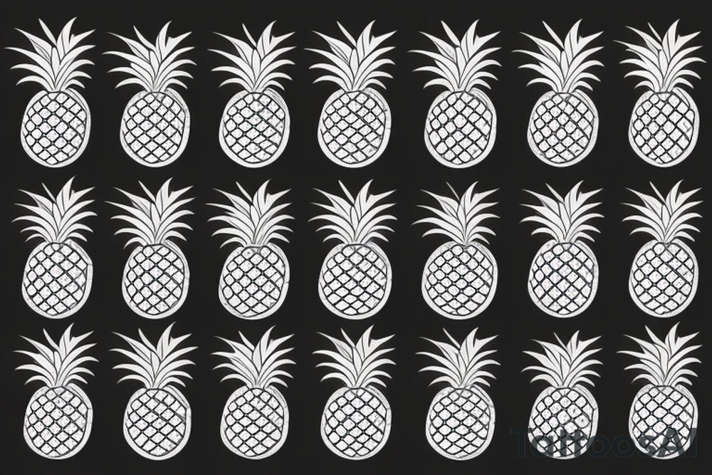 Fun pineapple tattoo idea