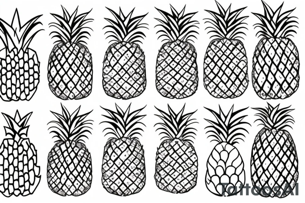 Fun pineapple tattoo idea