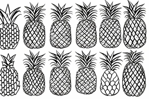Fun pineapple tattoo idea