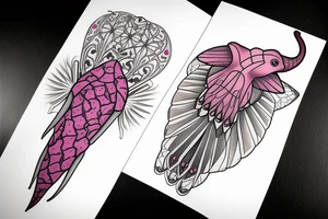 Elephant hawk moth tattoo idea