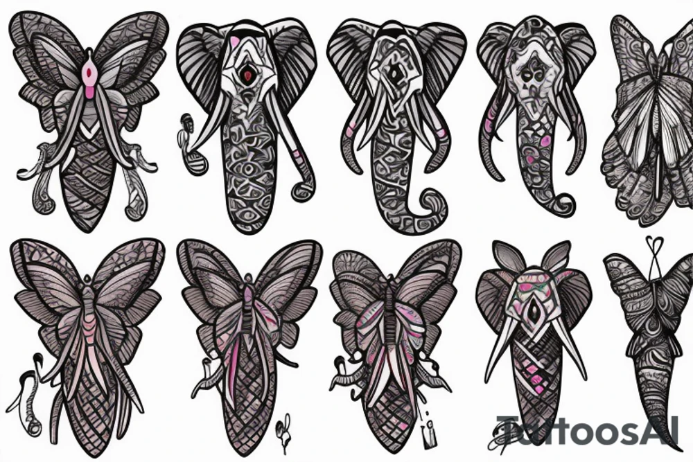 Elephant hawk moth tattoo idea