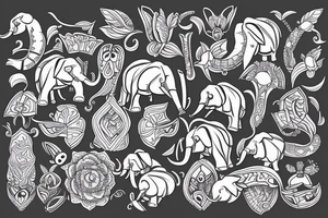 Elephant hawk-moth tattoo idea