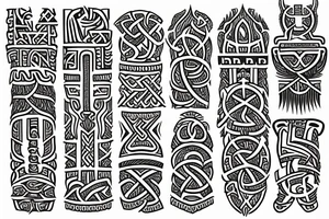Tribal Thorns Runic Barbs Glyphic Vivid Elaborate Intricate Stoic tattoo idea