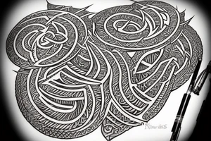 Tribal Thorns Runic Barbs Glyphic Vivid Elaborate Intricate Stoic tattoo idea