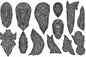 Tribal Thorns Runic Barbs Glyphic Vivid Elaborate Intricate Stoic tattoo idea