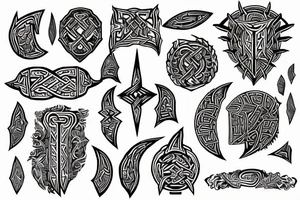 Tribal Thorns Runic Barbs Glyphic Vivid Elaborate Intricate Stoic tattoo idea