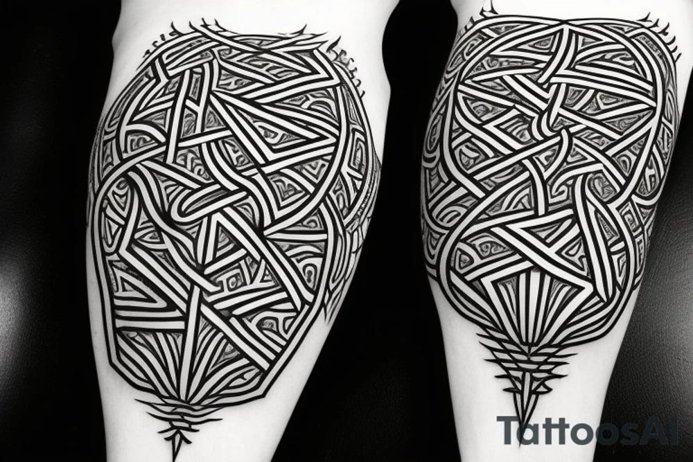 Tribal Thorns Runic Barbs Glyphic Vivid Elaborate Intricate Stoic Regal Imperial tattoo idea