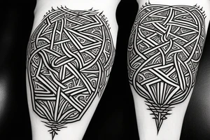 Tribal Thorns Runic Barbs Glyphic Vivid Elaborate Intricate Stoic Regal Imperial tattoo idea