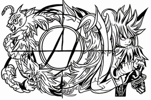 The fairy tail symbol from the anime circled by a red headed centipede tattoo idea