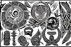Polynesian and viking style tattoo tattoo idea