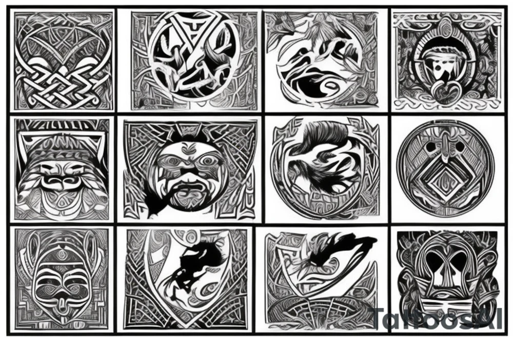 Polynesian and viking style tattoo tattoo idea