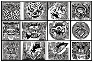 Polynesian and viking style tattoo tattoo idea