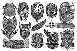 Polynesian and viking style tattoo tattoo idea