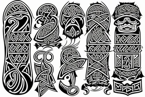 Polynesian and viking style tattoo tattoo idea