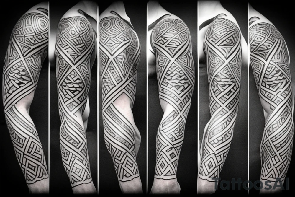 Polynesian and celtic tribal tattoo tattoo idea