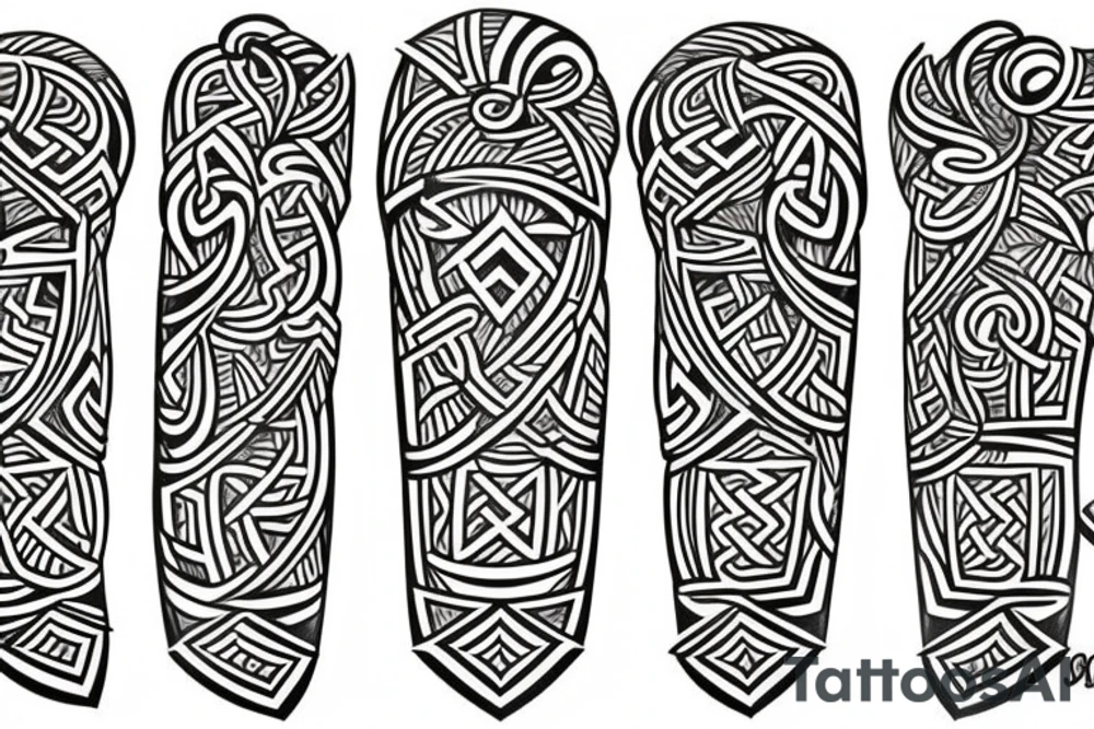 Polynesian and viking tribal tattoo tattoo idea
