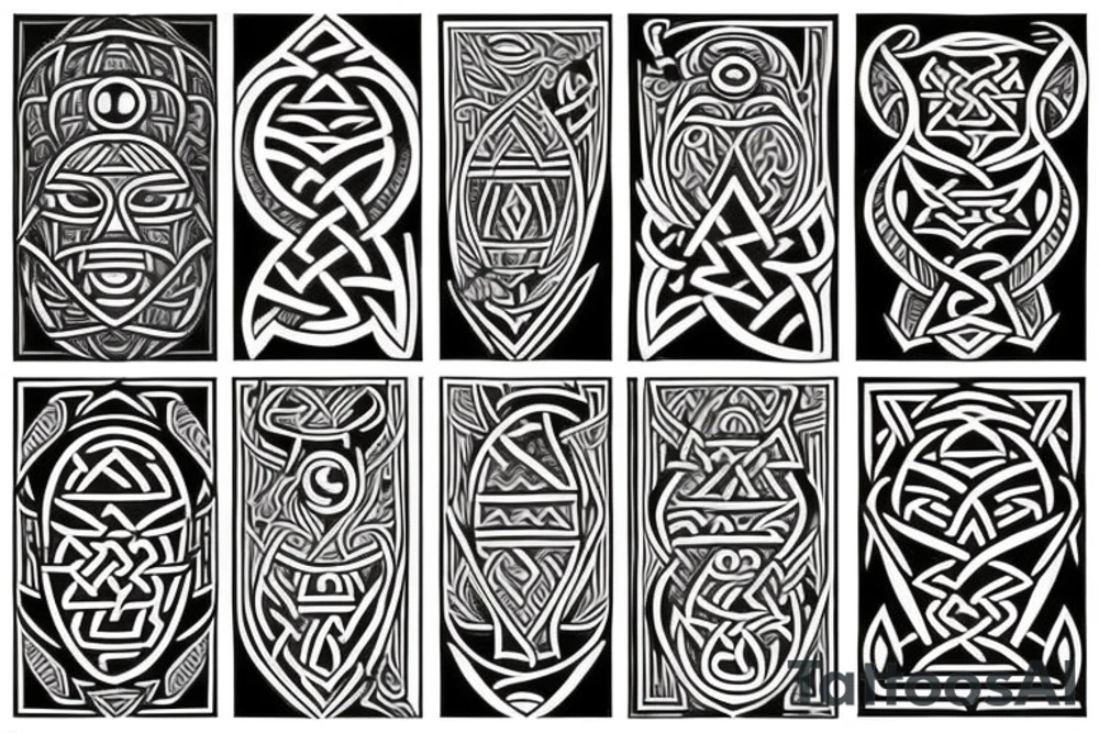 Polynesian and viking tribal tattoo tattoo idea