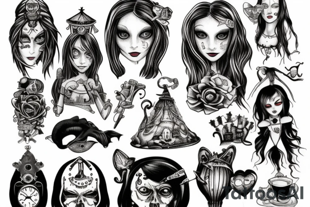 American mcgee alice in wonderland tattoo tattoo idea