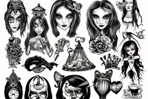 American mcgee alice in wonderland tattoo tattoo idea