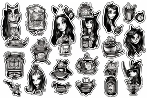 American mcgee alice in wonderland tattoo tattoo idea