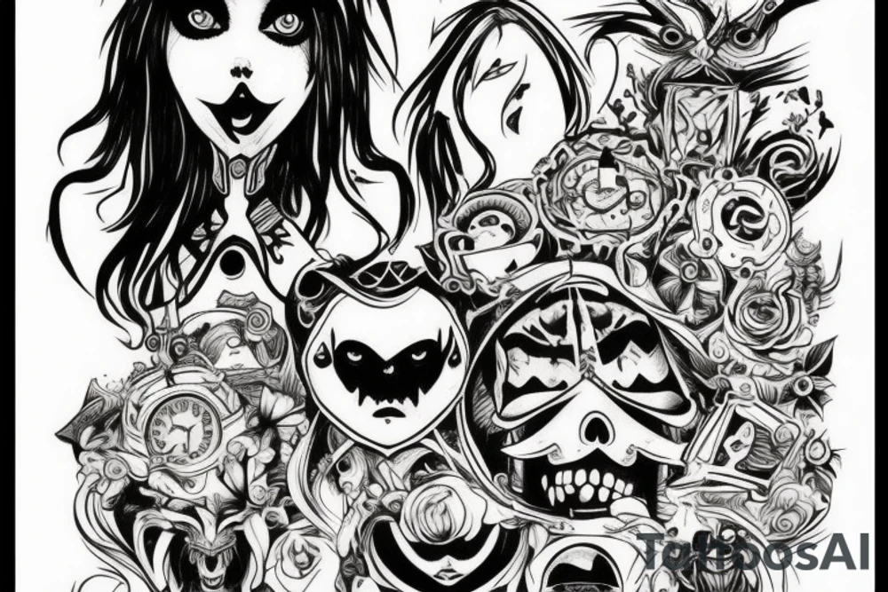 American mcgee alice in wonderland tattoo tattoo idea