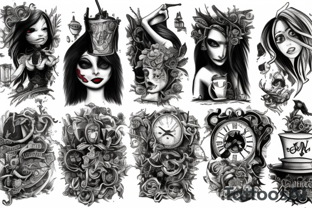 American mcgee alice in wonderland tattoo tattoo idea