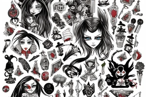 American mcgee alice in wonderland tattoo tattoo idea