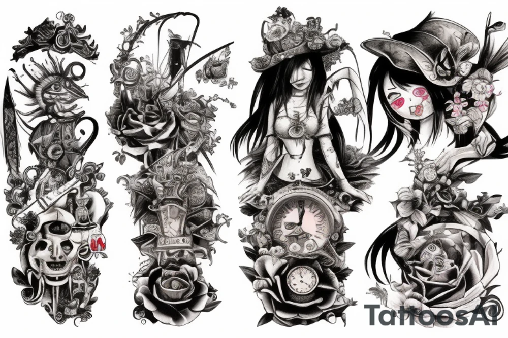American mcgee alice in wonderland tattoo tattoo idea