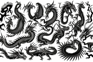 Dragon Vivid Elaborate Intricate Stoic Regal Imperial tattoo idea