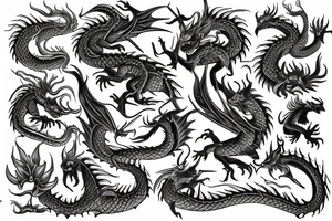 Dragon Vivid Elaborate Intricate Stoic Regal Imperial tattoo idea